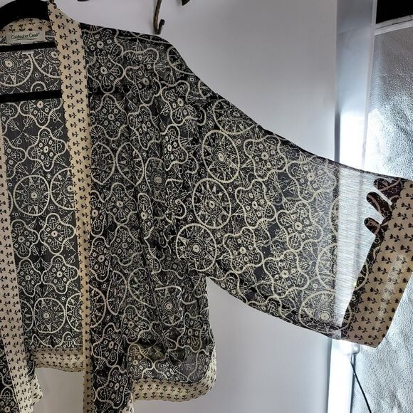 Coldwater creek mixed media kimono top - Picture 6 of 7